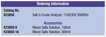 Salts in Crude Analyser