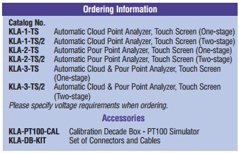 Automatic Cloud & Pour Point Analyser with Touch Screen