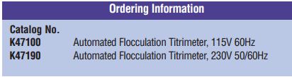 Automatic Flocculation Titrimeter