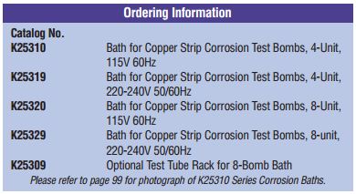 Copper Strip Test Tube Bath