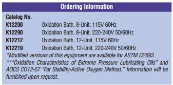 Oxidation Stability Bath