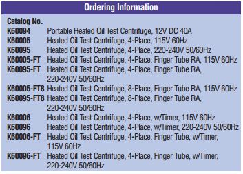 Portable Heated Oil Test Centrifuge